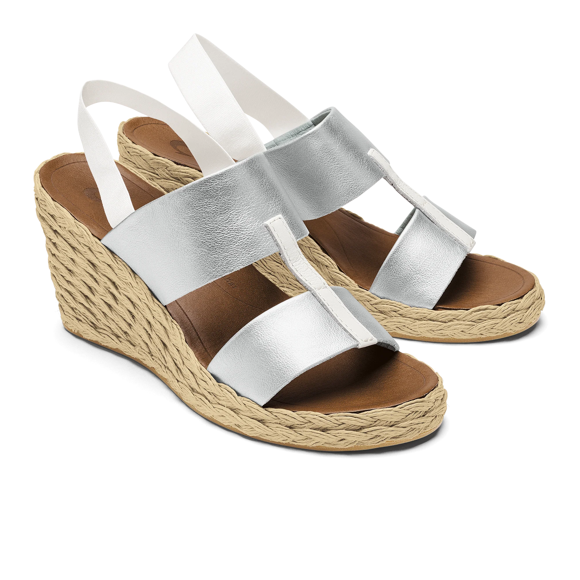 Lile Wedge - Silver / Tan 3 Lile Wedge - Silver / Tan