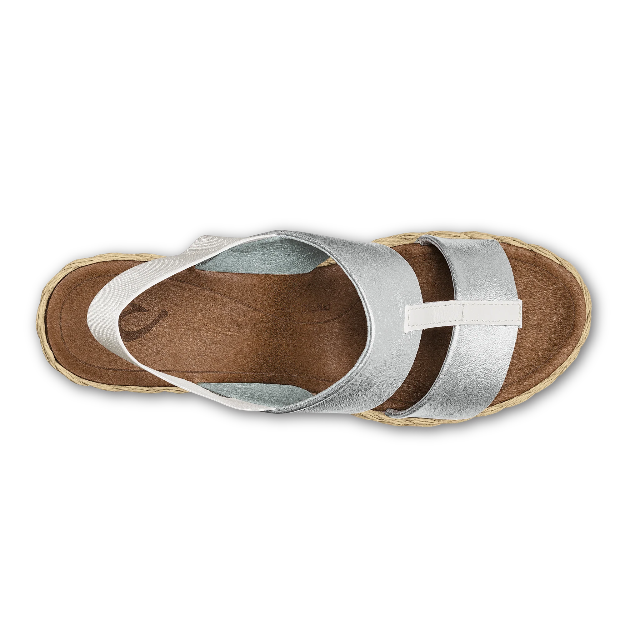 Lile Wedge - Silver / Tan 5 Lile Wedge - Silver / Tan